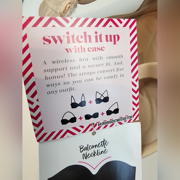 New Maidenform Wireless Strapless Bra Stay-Put Comfort Grip Lining NWT Size 34D - Picture 10 of 11